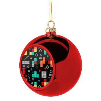 Tetris, Christmas tree ball Red 8cm