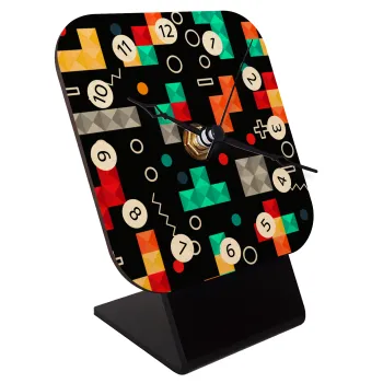 Tetris, Επιτραπέζιο ρολόι σε φυσικό ξύλο (10cm)