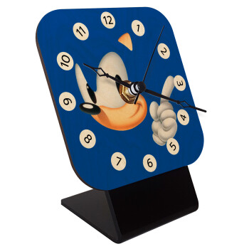 Sonic, Quartz Table clock in natural wood (10cm)