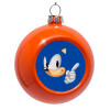 Orange Christmas tree ornament bauble 8cm