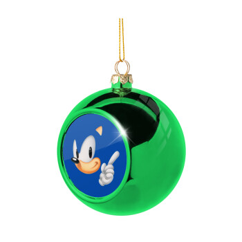 Sonic, Χριστουγεννιάτικη μπάλα δένδρου Πράσινη 8cm