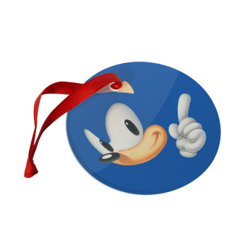 Sonic, Χριστουγεννιάτικο στολίδι γυάλινο 9cm