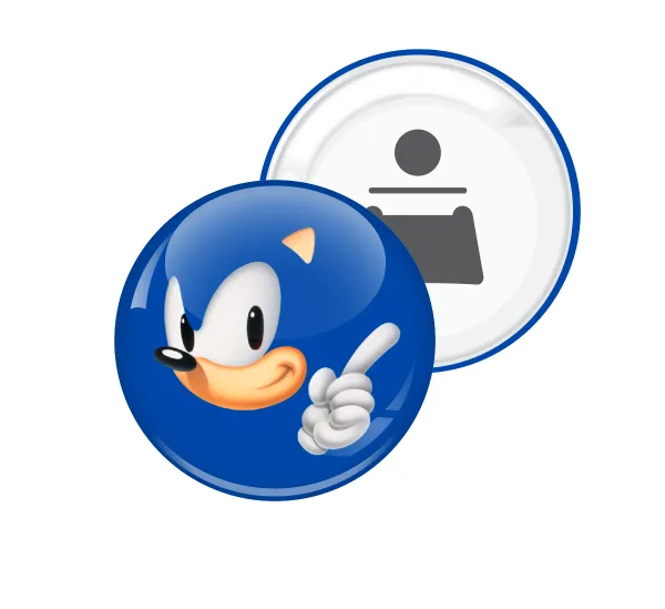Sonic — Round magnet and beer bottle opener, 5.9cm