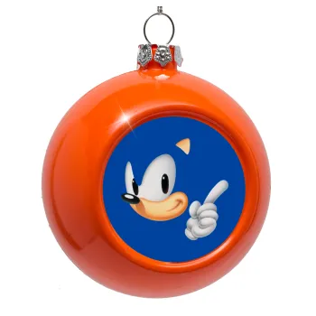 Sonic, Στολίδι Χριστουγεννιάτικη μπάλα δένδρου Πορτοκαλί 8cm