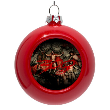 300 the spartans, Red Christmas tree ornament bauble 8cm