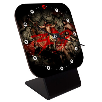 300 the spartans, Quartz Wooden table clock with hands (10cm)