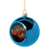 Blue Christmas tree ball ornament 8cm