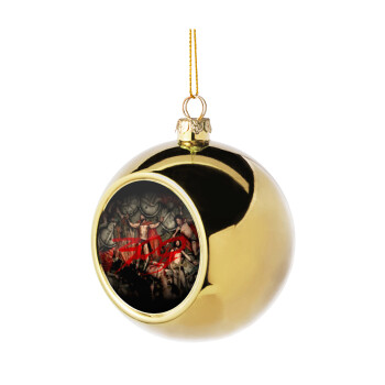 300 the spartans, Χριστουγεννιάτικη μπάλα δένδρου Χρυσή 8cm