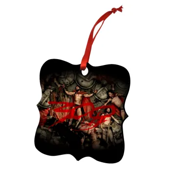 300 the spartans, Στολίδι Χριστουγεννιάτικο στολίδι polygon ξύλινο 7.5cm