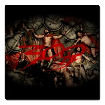 300 the spartans, Τετράγωνο μαγνητάκι ξύλινο 6x6cm