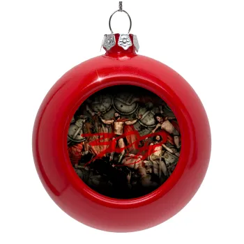 300 the spartans, Red Christmas tree ornament bauble 8cm