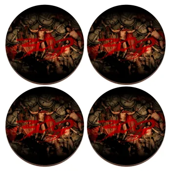 300 the spartans, ΣΕΤ x4 Σουβέρ ξύλινα στρογγυλά plywood (9cm)