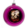 Purple Christmas tree ornament bauble 8cm