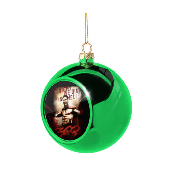 300 Tonight we dine in hell!, Χριστουγεννιάτικη μπάλα δένδρου Πράσινη 8cm
