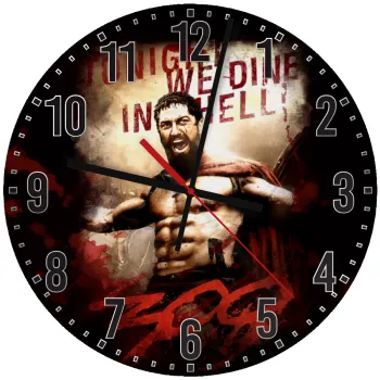 300 Tonight we dine in hell!, Ρολόι τοίχου ξύλινο (30cm)