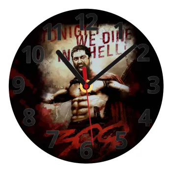300 Tonight we dine in hell!, Ρολόι τοίχου γυάλινο (20cm)