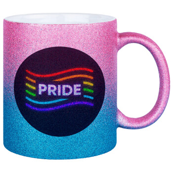 Pride , Κούπα Χρυσή/Μπλε Glitter, κεραμική, 330ml