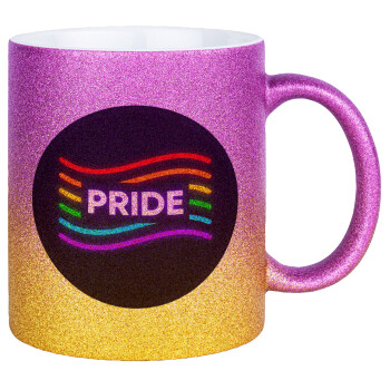 Pride , Κούπα Χρυσή/Ροζ Glitter, κεραμική, 330ml