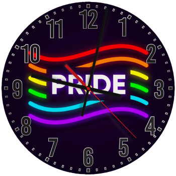 Pride , Ρολόι τοίχου ξύλινο (30cm)