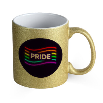 Pride , Κούπα Χρυσή Glitter που γυαλίζει, κεραμική, 330ml