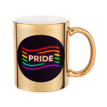 Pride , Mug ceramic, gold mirror, 330ml