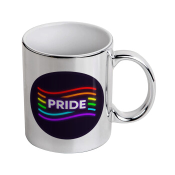 Pride , Mug ceramic, silver mirror, 330ml
