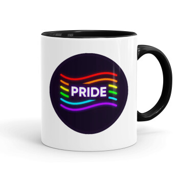Pride , Κούπα χρωματιστή μαύρη, κεραμική, 330ml