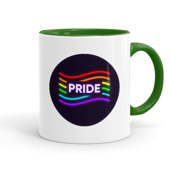 Pride , Κούπα χρωματιστή πράσινη, κεραμική, 330ml