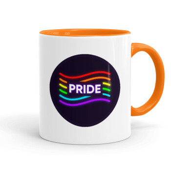 Pride , Κούπα χρωματιστή πορτοκαλί, κεραμική, 330ml