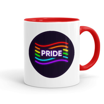 Pride , Κούπα χρωματιστή κόκκινη, κεραμική, 330ml