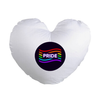 Pride , Μαξιλάρι καναπέ καρδιά 40x40cm περιέχεται το  γέμισμα