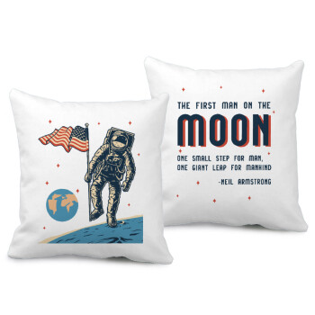 The first man on the moon, Sofa cushion 40x40cm includes filling