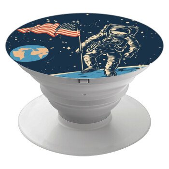 The first man on the moon, Phone Holders Stand  White Hand-held Mobile Phone Holder