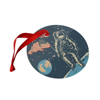 The first man on the moon, Χριστουγεννιάτικο στολίδι γυάλινο 9cm