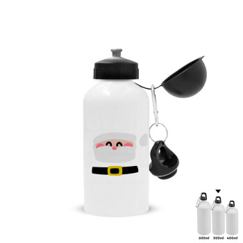 Simple Santa, Metal water bottle, White, aluminum 500ml