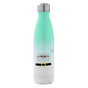 Simple Santa, Μεταλλικό παγούρι θερμός Πράσινο/Λευκό (Stainless steel), διπλού τοιχώματος, 500ml