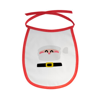 Simple Santa, Σαλιάρα μωρού αλέκιαστη με κορδόνι Κόκκινη