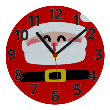 Simple Santa, Ρολόι τοίχου γυάλινο (20cm)