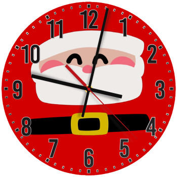 Simple Santa, Ρολόι τοίχου ξύλινο (30cm)