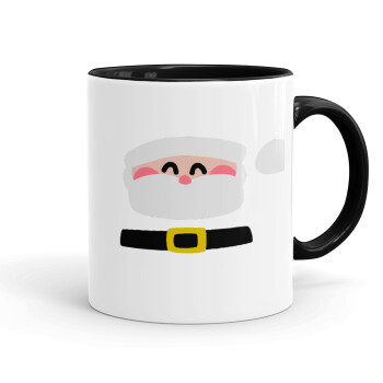 Simple Santa, Mug colored black, ceramic, 330ml