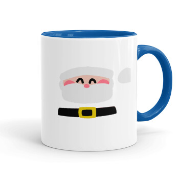 Simple Santa, Mug colored blue, ceramic, 330ml