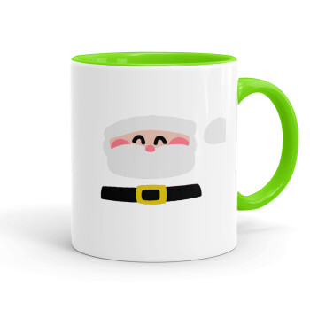 Simple Santa, Mug colored light green, ceramic, 330ml