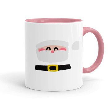 Simple Santa, Κούπα χρωματιστή ροζ, κεραμική, 330ml