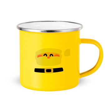 Simple Santa, Yellow Enamel Metallic Cup 360ml