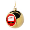 Golden Christmas tree ball ornament 8cm