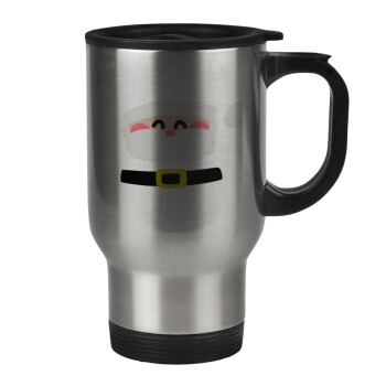 Simple Santa, Stainless steel travel mug with lid, double wall 450ml