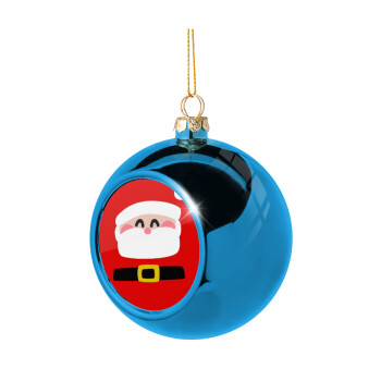 Simple Santa, Χριστουγεννιάτικη μπάλα δένδρου Μπλε 8cm