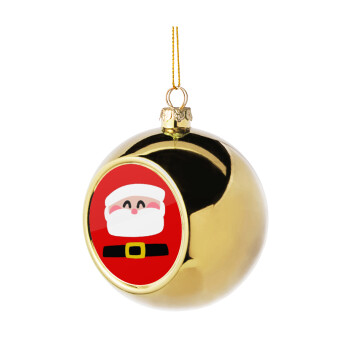 Simple Santa, Χριστουγεννιάτικη μπάλα δένδρου Χρυσή 8cm