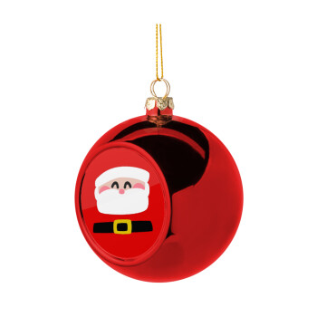 Simple Santa, Χριστουγεννιάτικη μπάλα δένδρου Κόκκινη 8cm