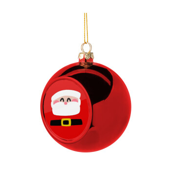 Simple Santa, Christmas tree ball Red 8cm